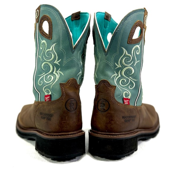 GLADEWATER - Tony Lama - Womens Safety Comp Toe Waterproof Work Boots - Picture 4 of 9